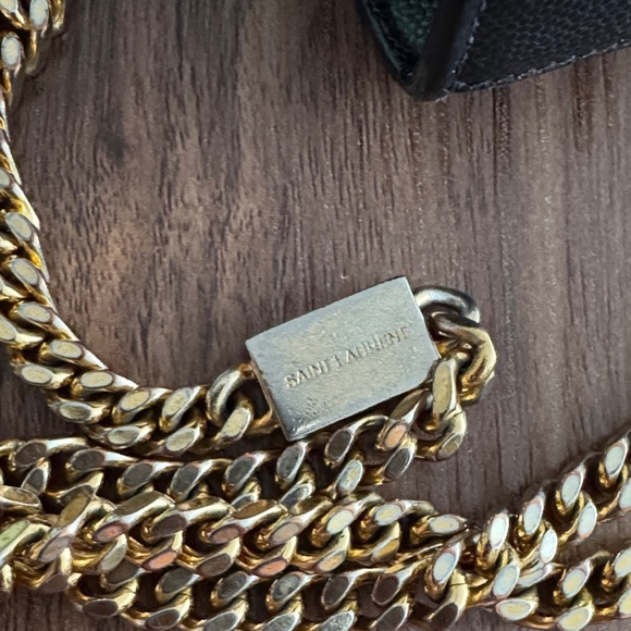 Yves Saint Laurent Black and Gold Chain Bag - Picture 3 of 6